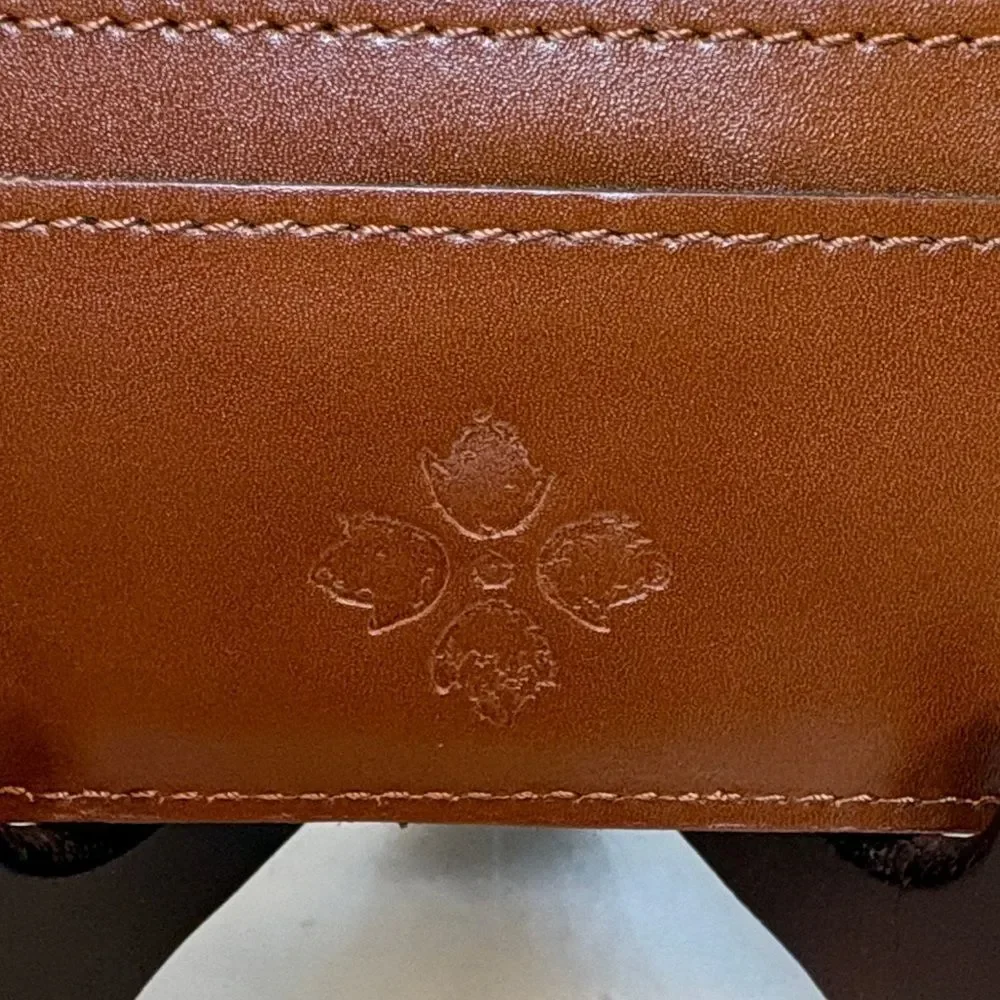 Patricia Nash Cassis ID Wallet Heritage Tan Leather Card Case Wallet